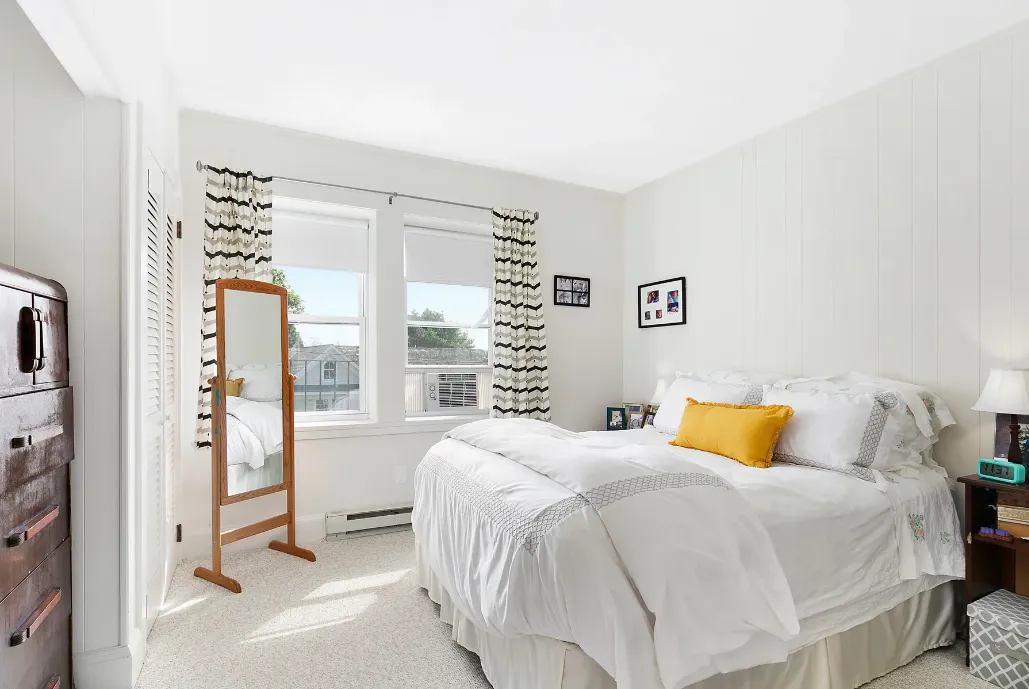 an aerial view of a city with lots of residential buildings