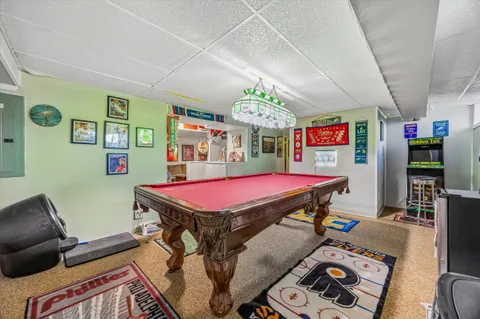 a view of a livingroom with an empty space and workspace