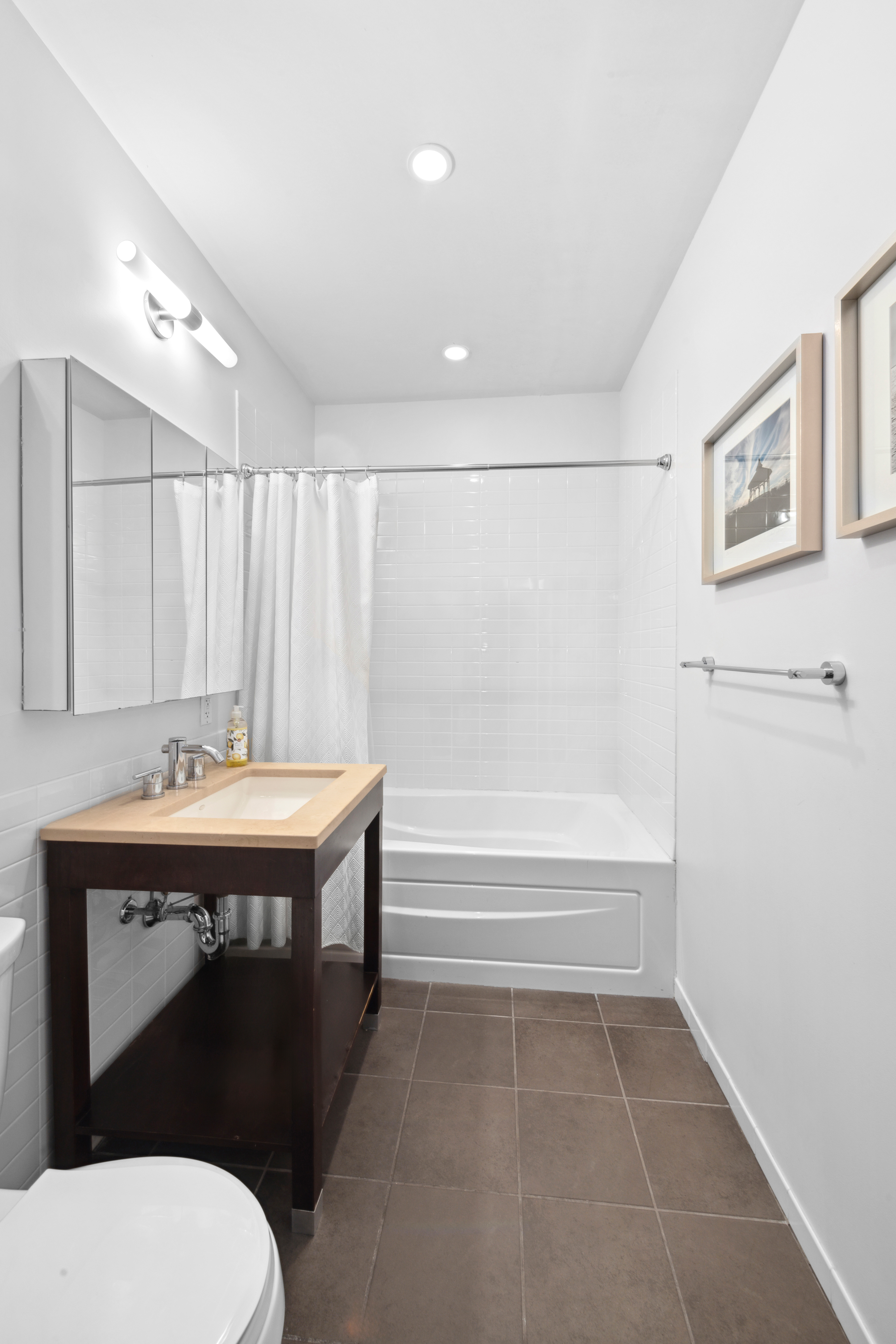 365 Bridge Street, Unit 12H Brooklyn, NY 11201 - Photo 8 of 12 a bathroom with a sink a toilet and a bathtub