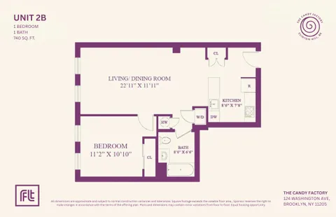 $1,073,000 | 124 Washington Avenue, Unit 2B | Clinton Hill