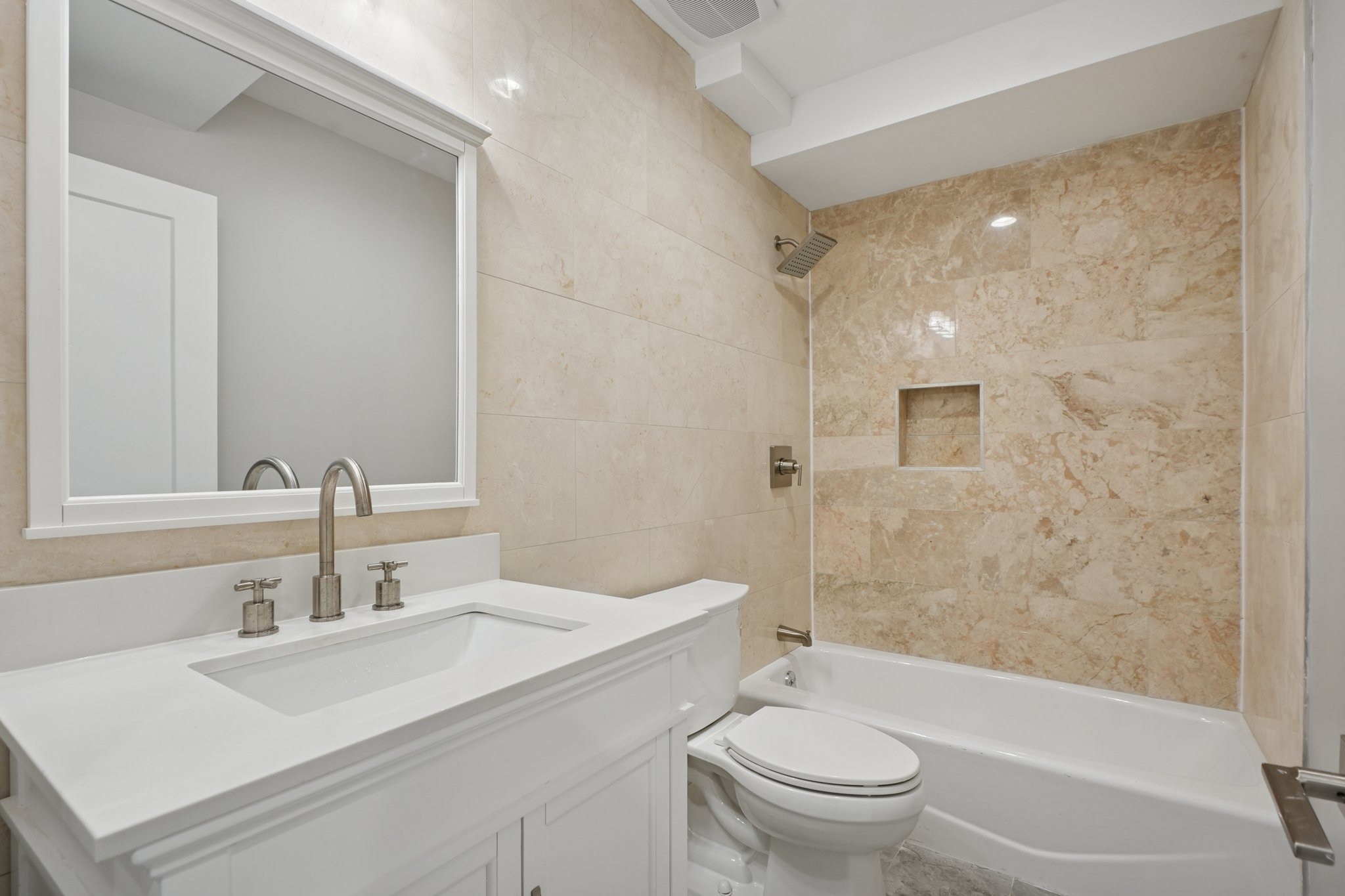 823 River Road Chatham, NJ 07928 - Photo 47 of 60 a bathroom with a sink toilet vanity and shower