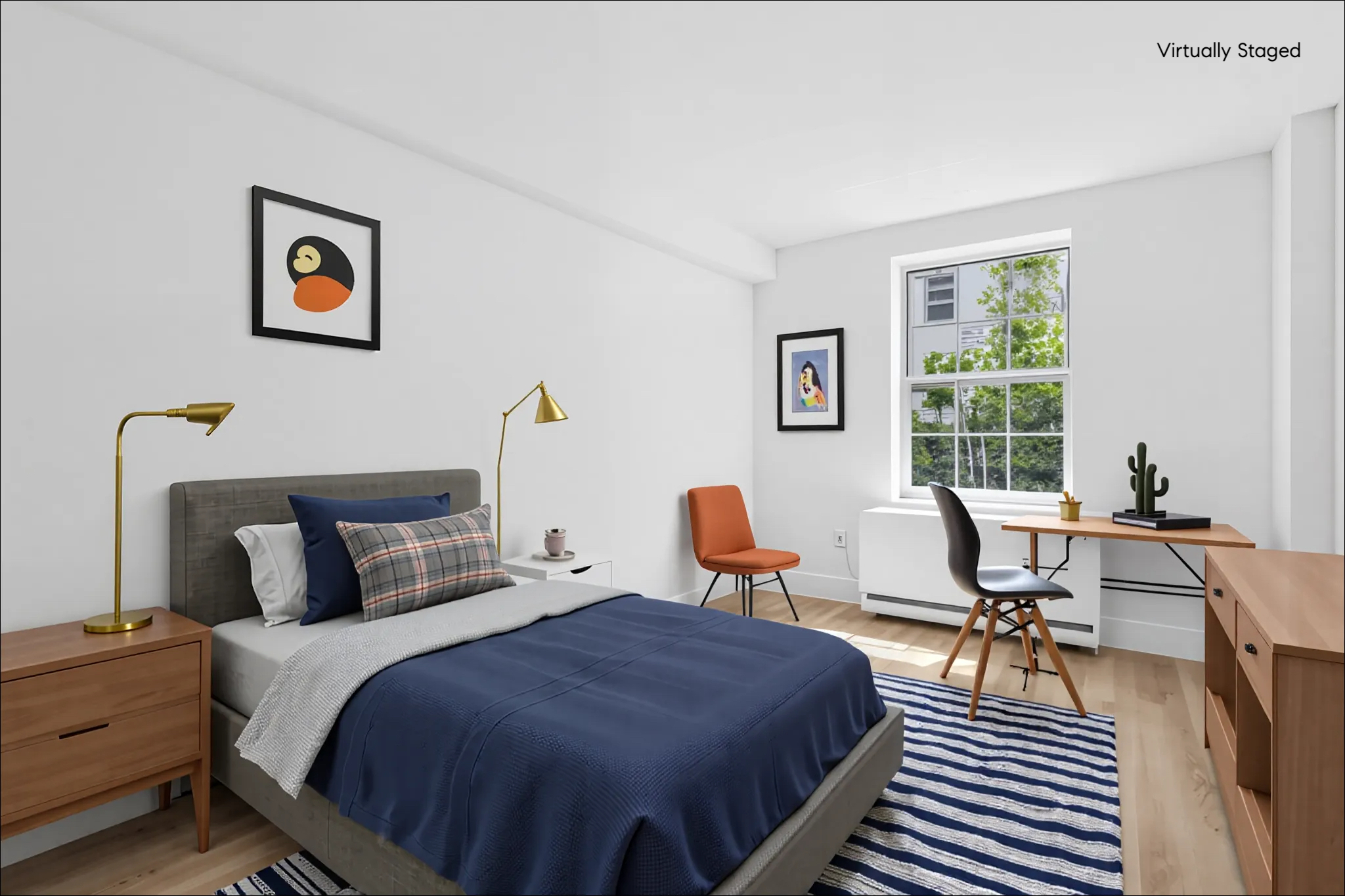 266 West 115th Street, Unit 2B Manhattan, NY 10026 - Photo 7 of 11 a bedroom with two beds and a table