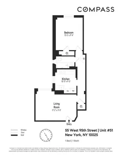 $599,000 | 55 West 95th Street, Unit 51 | Upper West Side