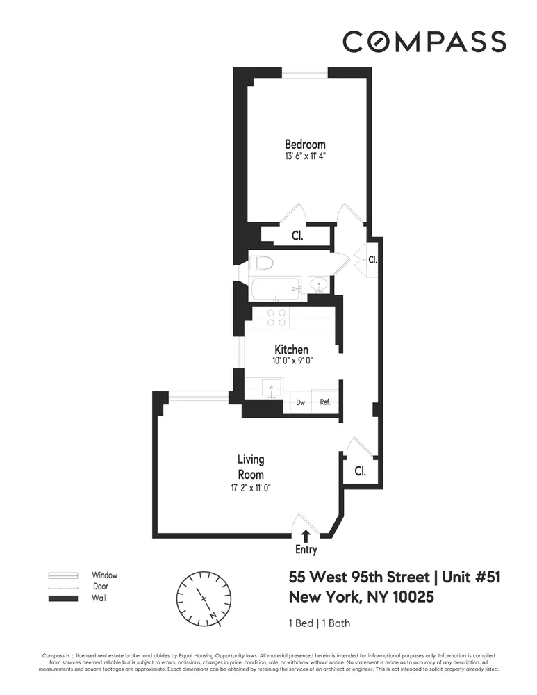 $599,000 | 55 West 95th Street, Unit 51 | Upper West Side
