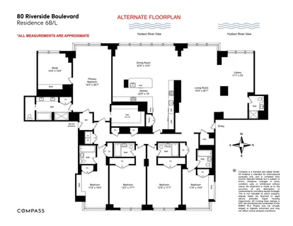 $5,490,000 | 80 Riverside Boulevard, Unit 6B/L | Upper West Side
