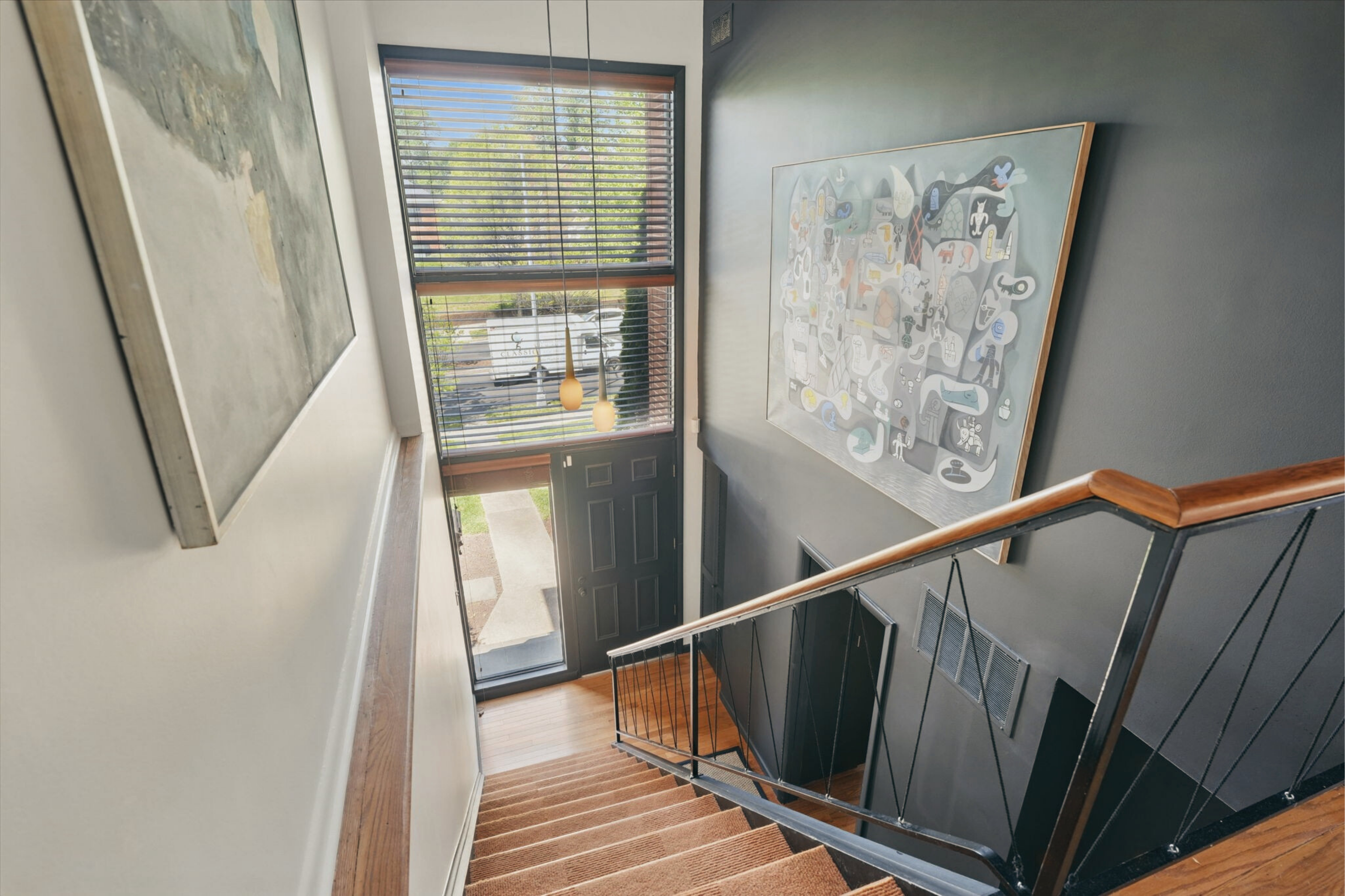 8003 16th Street Northwest Washington, DC 20012 - Photo 27 of 38 a view of entryway with wooden floor and stairs