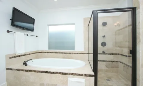 a view of street with sitting area