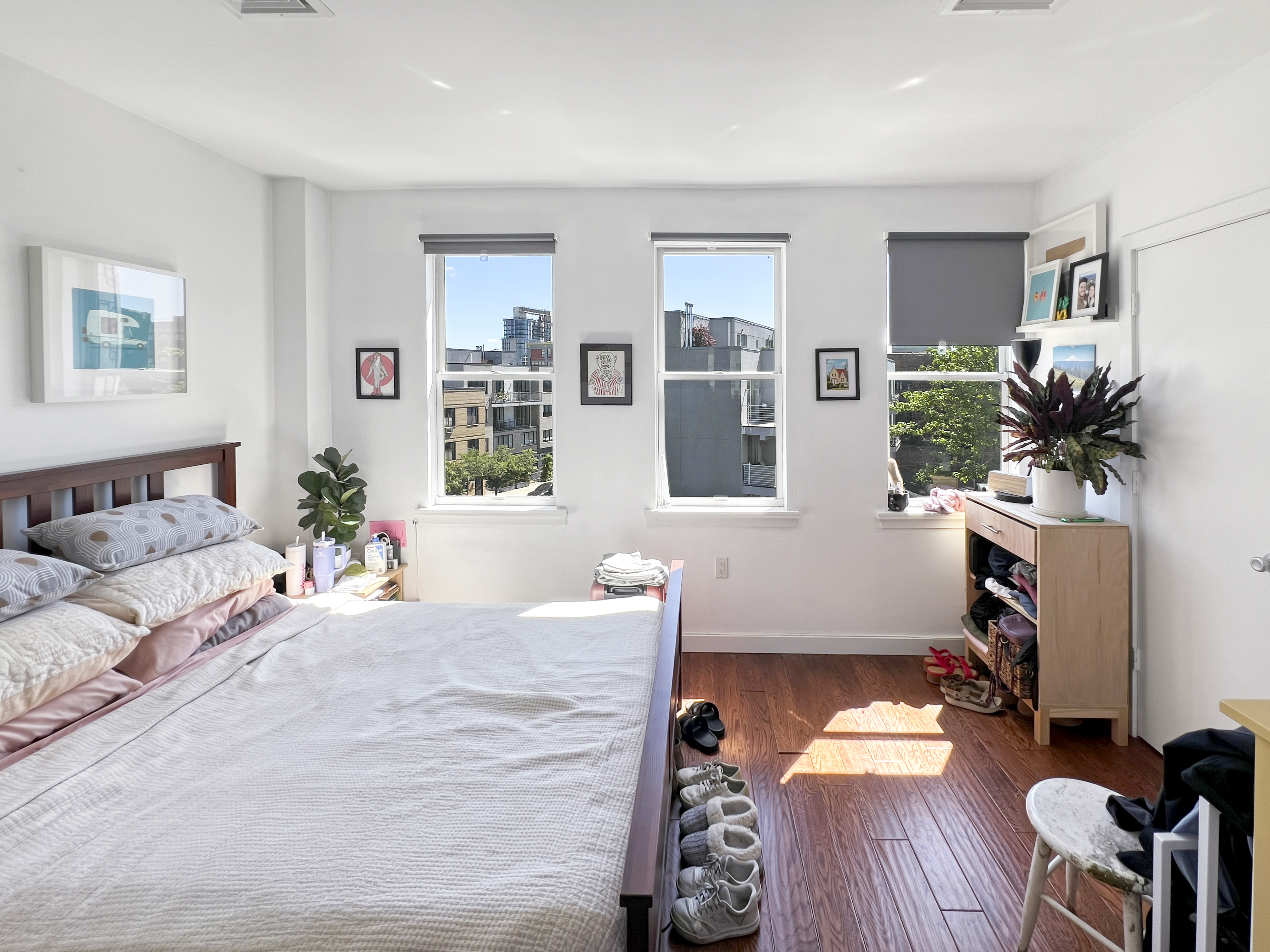 643 Washington Avenue, Unit 2 Brooklyn, NY 11238 - Photo 4 of 12 a bedroom with furniture and a wooden floor