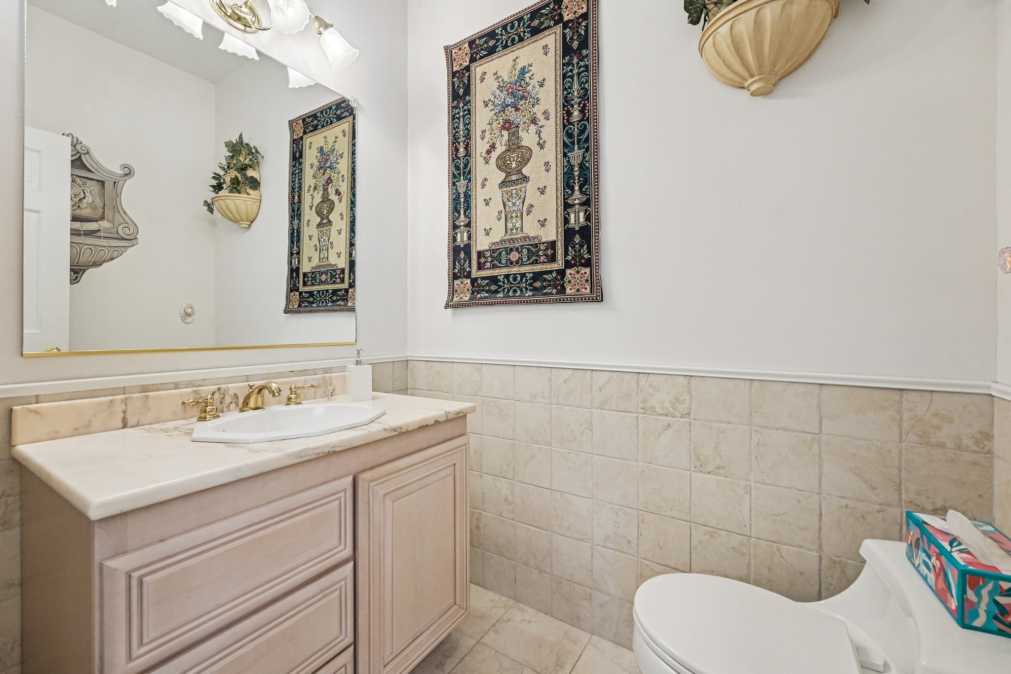 905 Kip Lane Neshanic Station, NJ 08853 - Photo 40 of 50 a bathroom with a sink mirror and toilet
