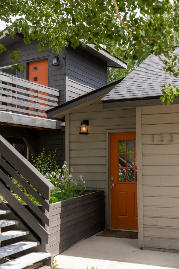 a front view of a house with entryway