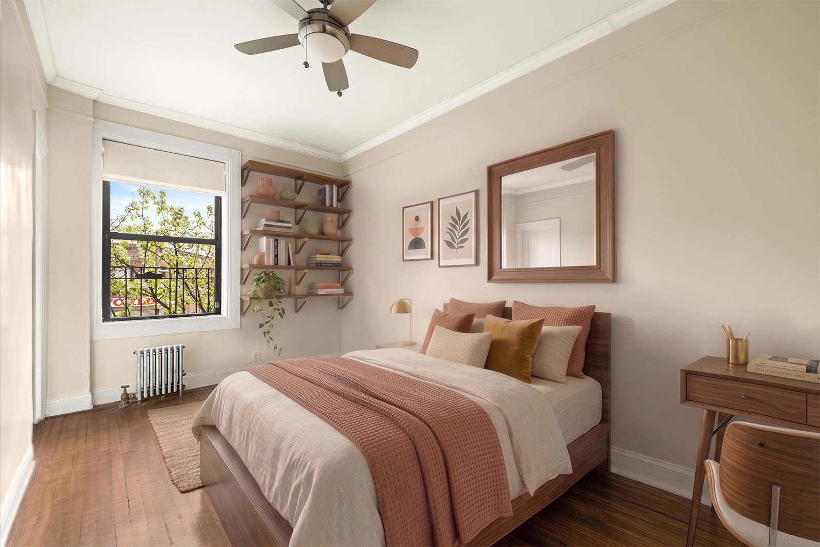 400 Lincoln Place, Unit 2B Brooklyn, NY 11238 - Photo 4 of 10 a bedroom with a bed and a window