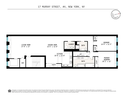 $2,500,000 | 17 Murray Street, Unit 4 | TriBeCa