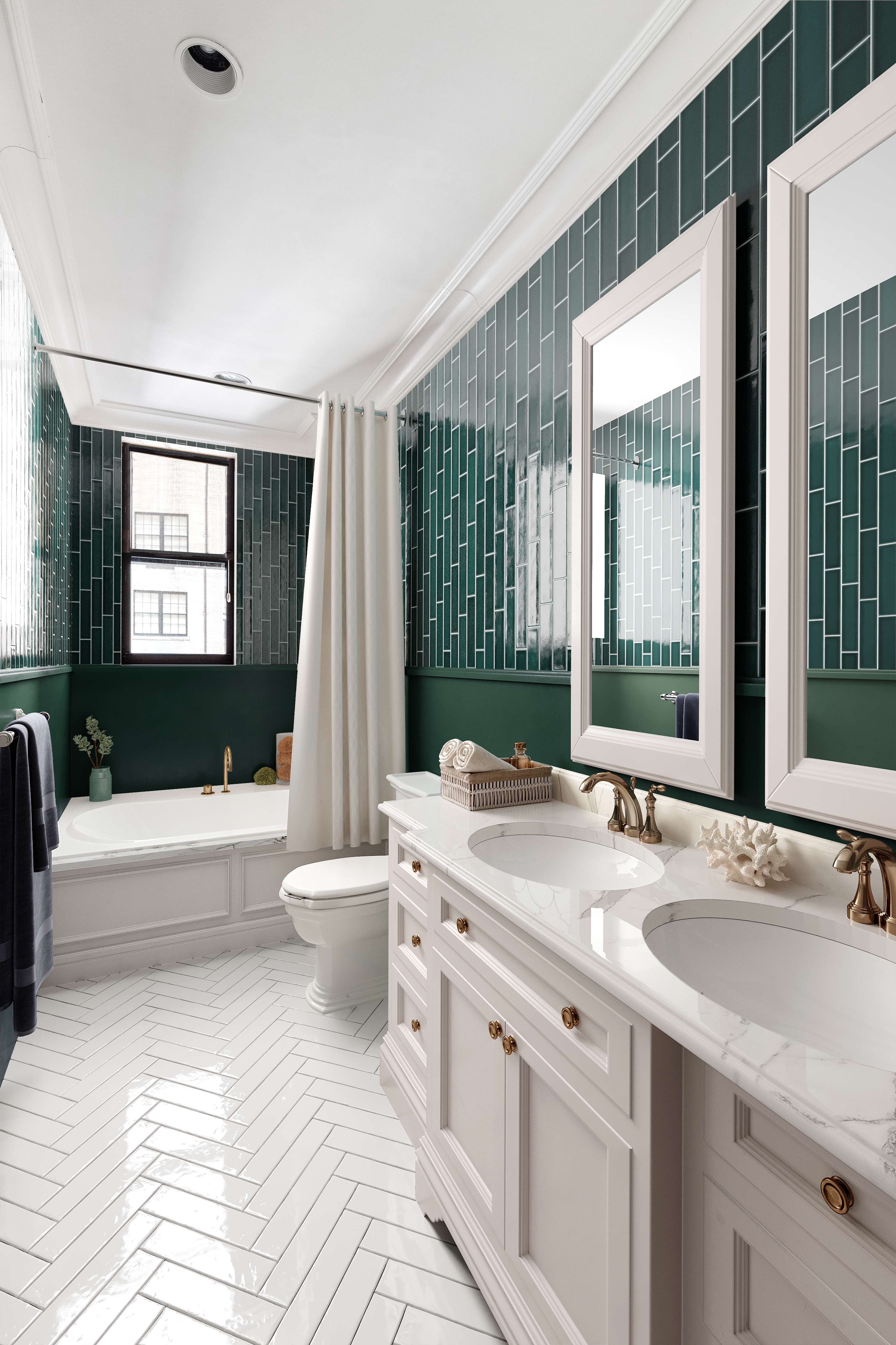 1160 Park Avenue, Unit 8C Manhattan, NY 10128 - Photo 8 of 18 a bathroom with a granite countertop sink and a large mirror