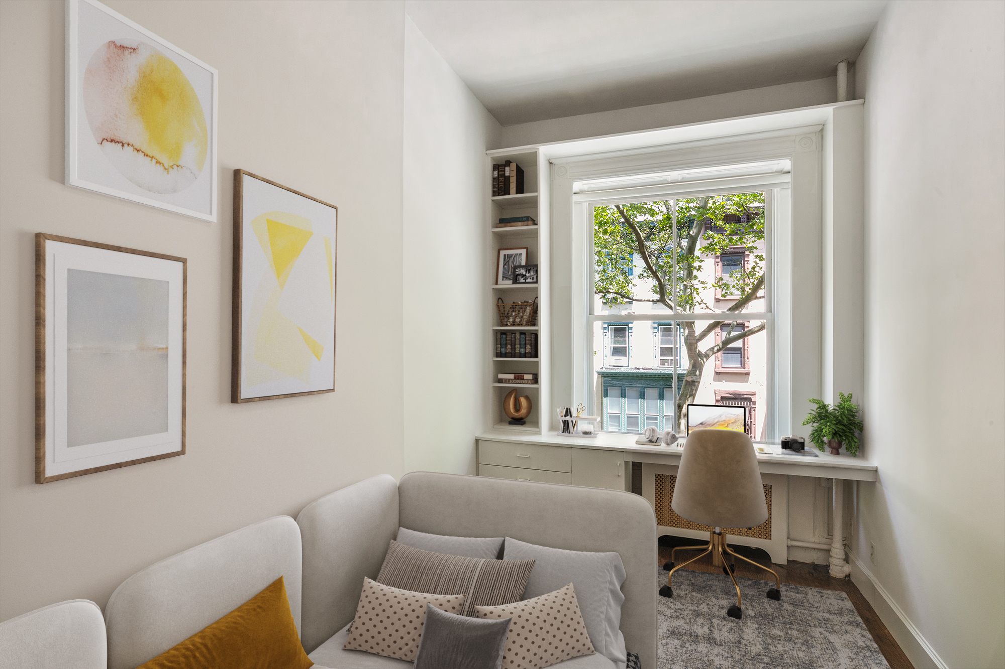 112 West 78th Street, Unit PARLOR Manhattan, NY 10024 - Photo 28 of 37 a living room with furniture and a window