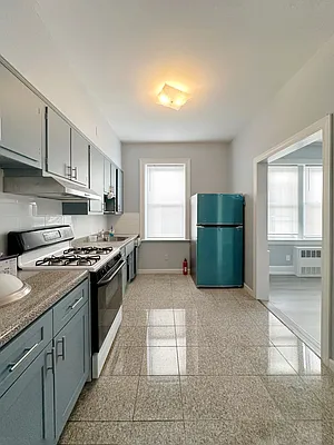 364 97th Street, Unit 2 Brooklyn, NY 11209 - Photo 7 of 8 a kitchen with a refrigerator and a stove top oven