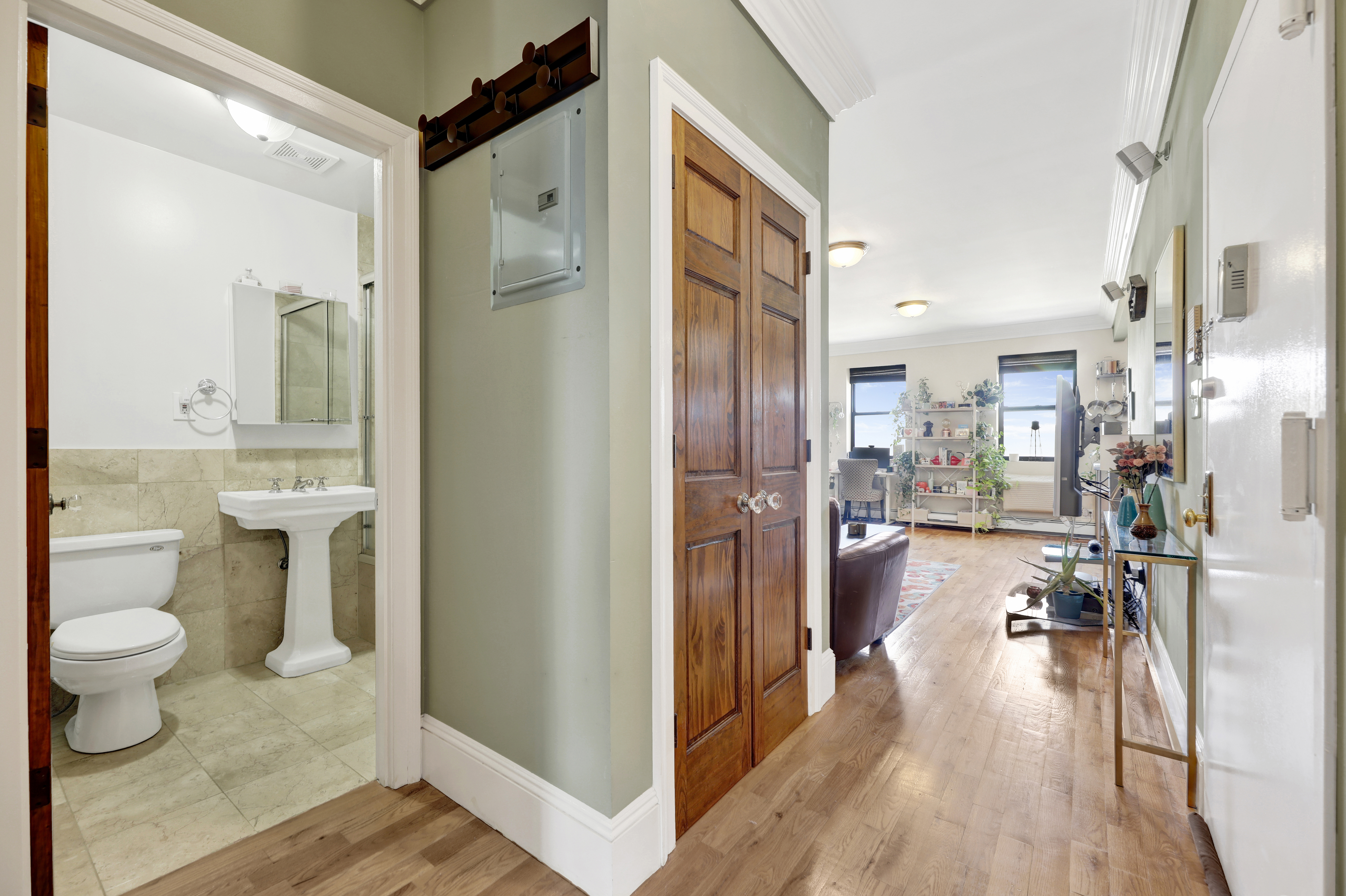36 Russell Street, Unit 22 Brooklyn, NY 11222 - Photo 22 of 27 a view of a walk in closet and bathroom