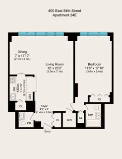 $1,035,000 | 400 East 54th Street, Unit 24E | Sutton Place
