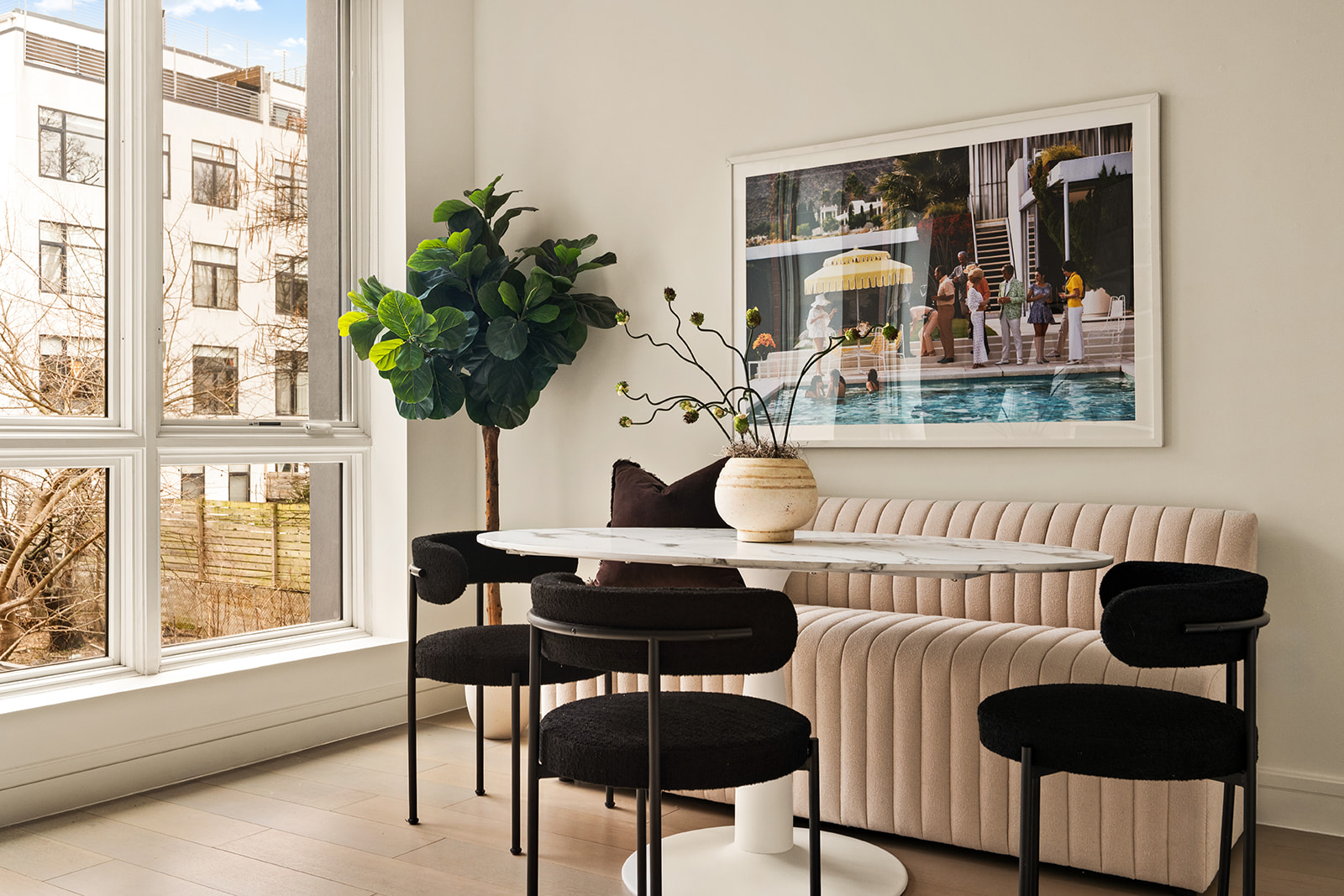 695 6th Avenue, Unit 2L Brooklyn, NY 11215 - Photo 4 of 10 a view of a dining room with furniture and chandelier