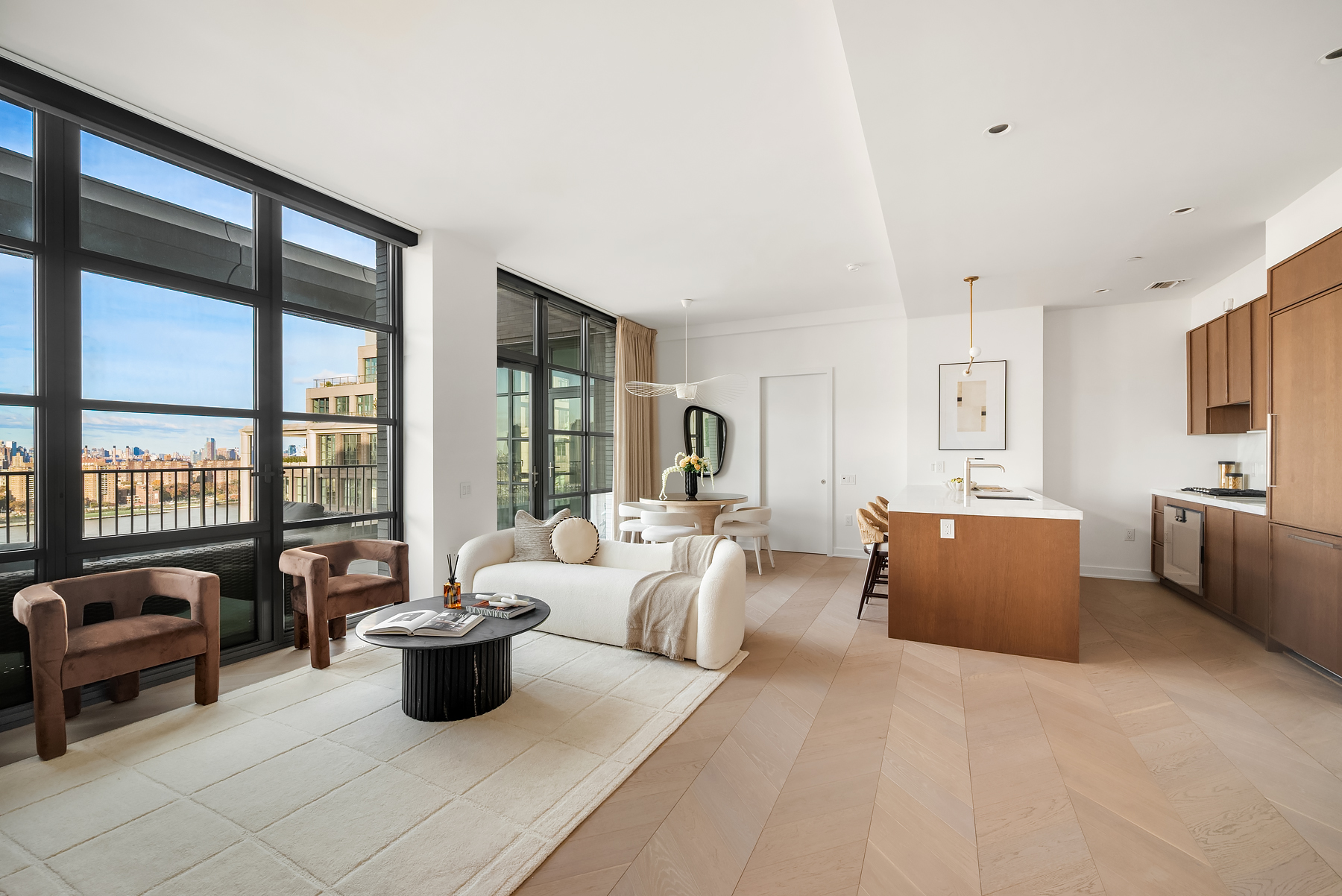 115 York Street, Unit PH20B Brooklyn, NY 11201 - Photo 6 of 21 a living room with furniture and a large window