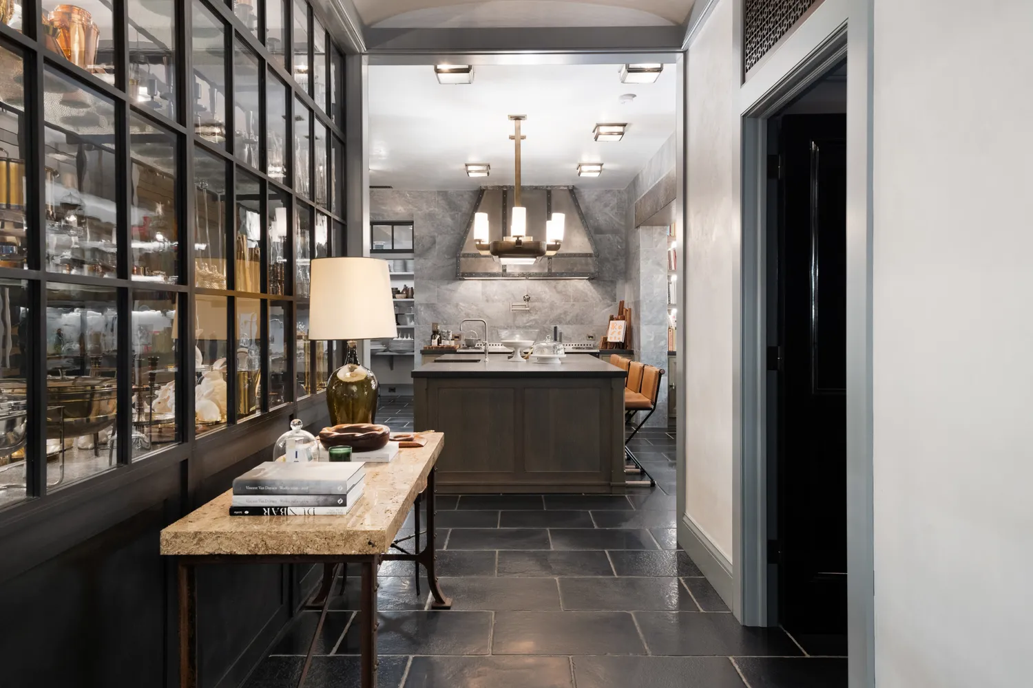 a dining table with chairs and table