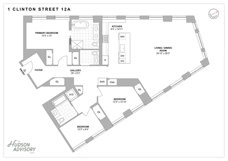 $3,975,000 | 1 Clinton Street, Unit 12A | Brooklyn Heights