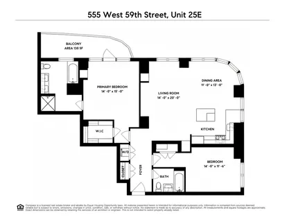 $2,250,000 | 555 West 59th Street, Unit 25E | Upper West Side