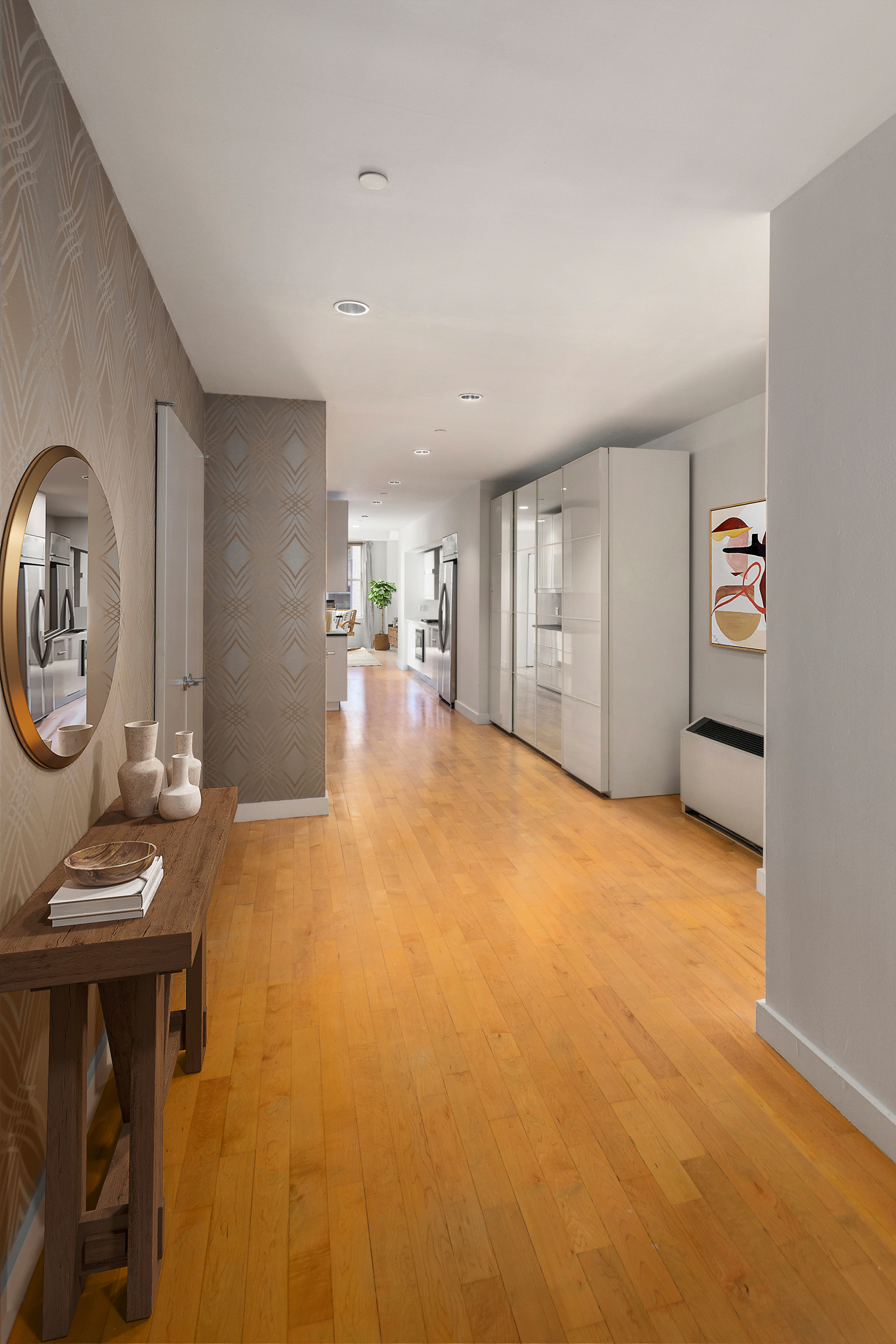 15 Broad Street, Unit 1100 Manhattan, NY 10005 - Photo 3 of 23 a view of an empty room with a fireplace