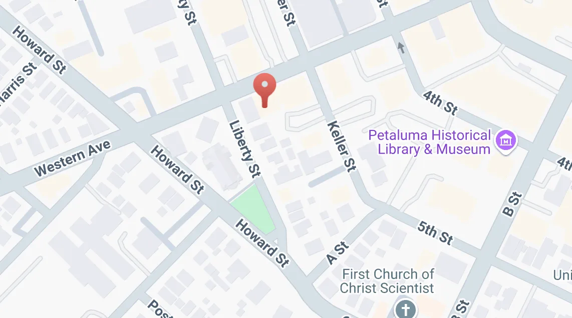 a view of a building with a street