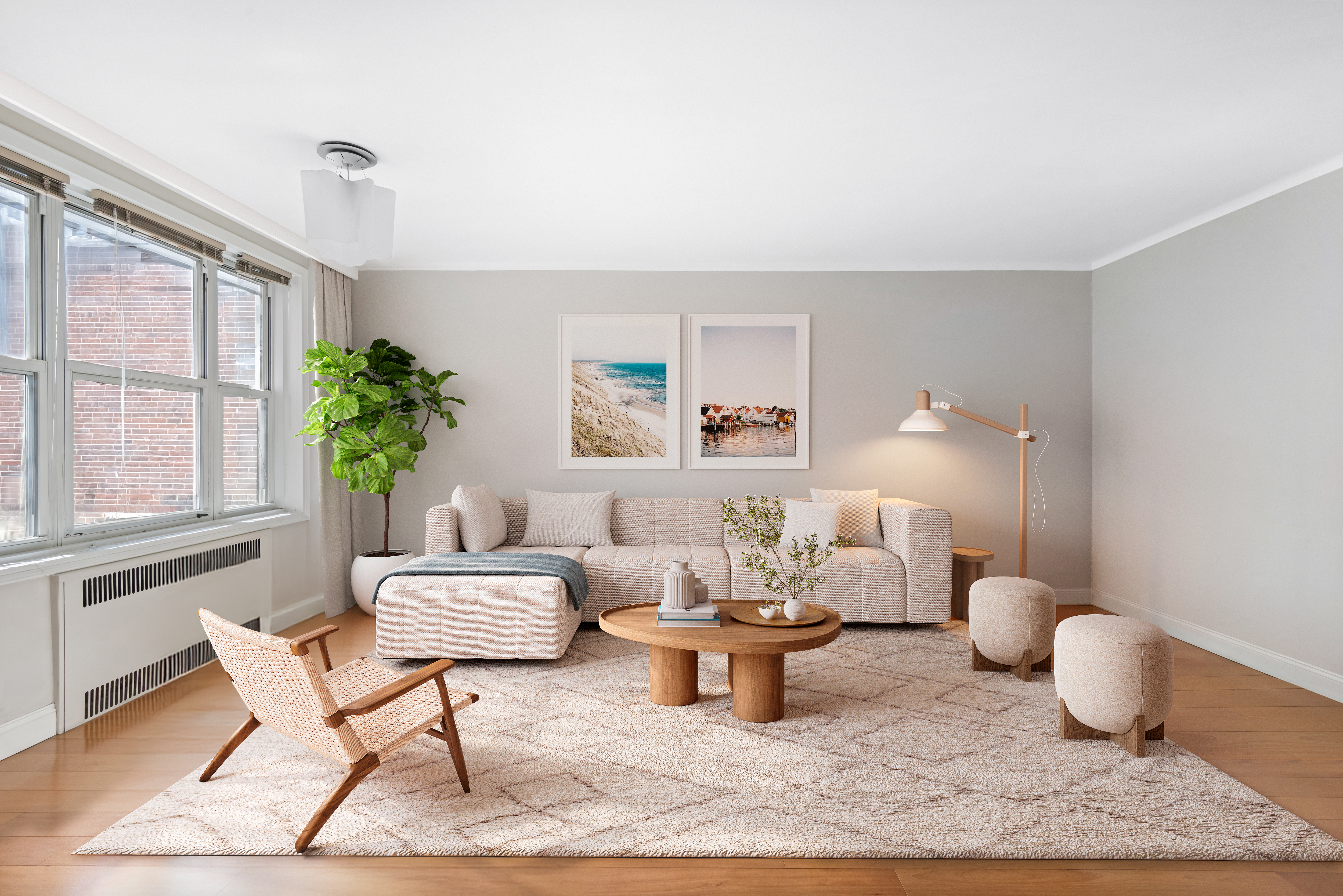 44 Prospect Park West, Unit A1 Brooklyn, NY 11215 - Photo 3 of 9 a living room with furniture and a large window
