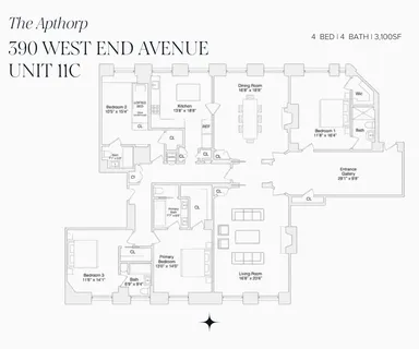 $8,500,000 | 390 West End Avenue, Unit 11C | Upper West Side