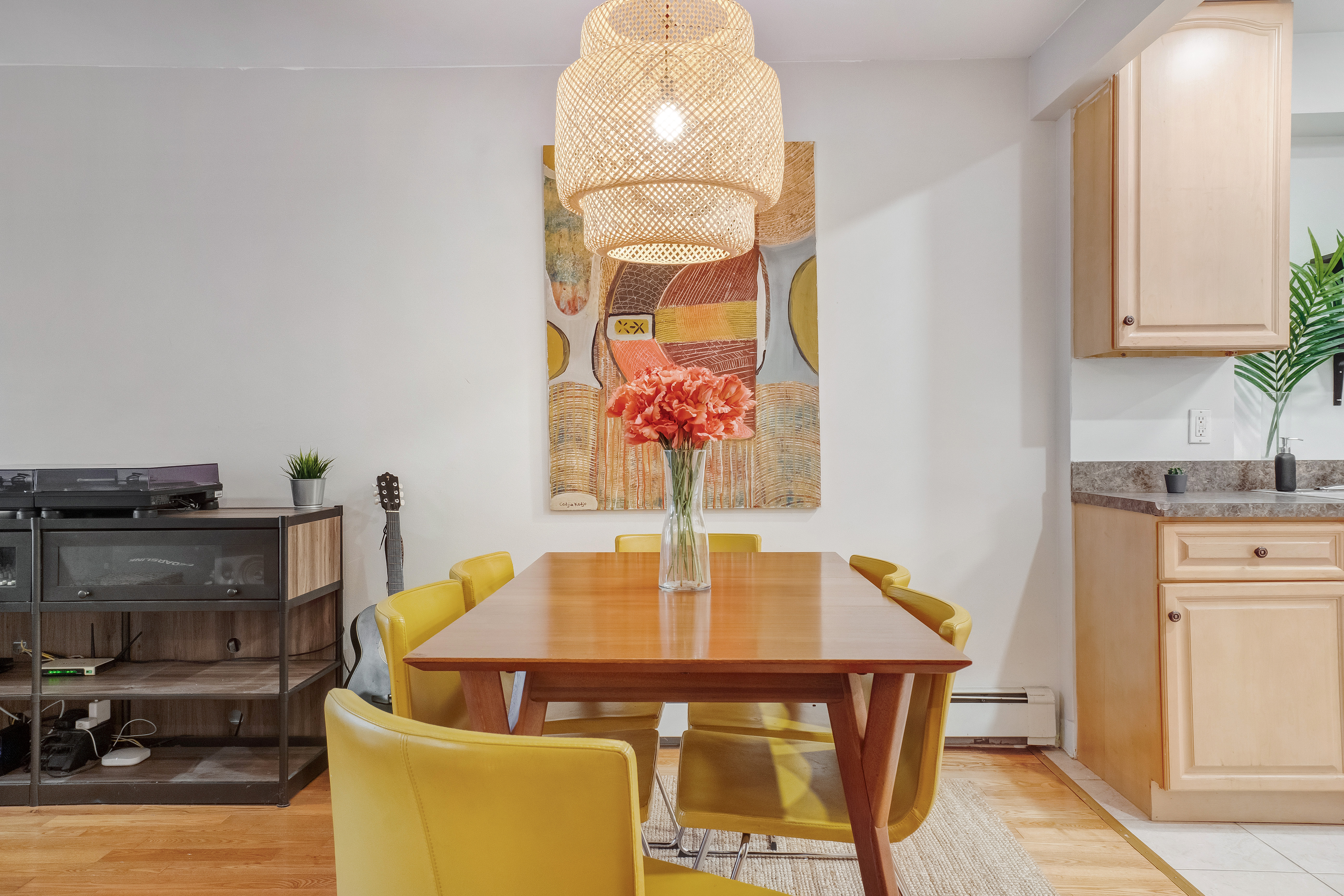1570 Prospect Place, Unit 3 Brooklyn, NY 11233 - Photo 3 of 10 a view of a dining room with furniture and wooden floor