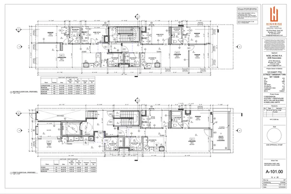 a view of a black and white wall