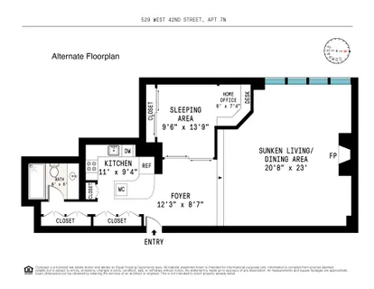 $729,000 | 529 West 42nd Street, Unit 7N | Hell's Kitchen