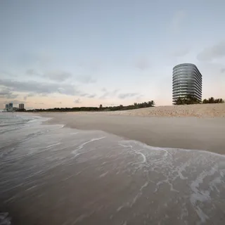 a view of an ocean from a balcony