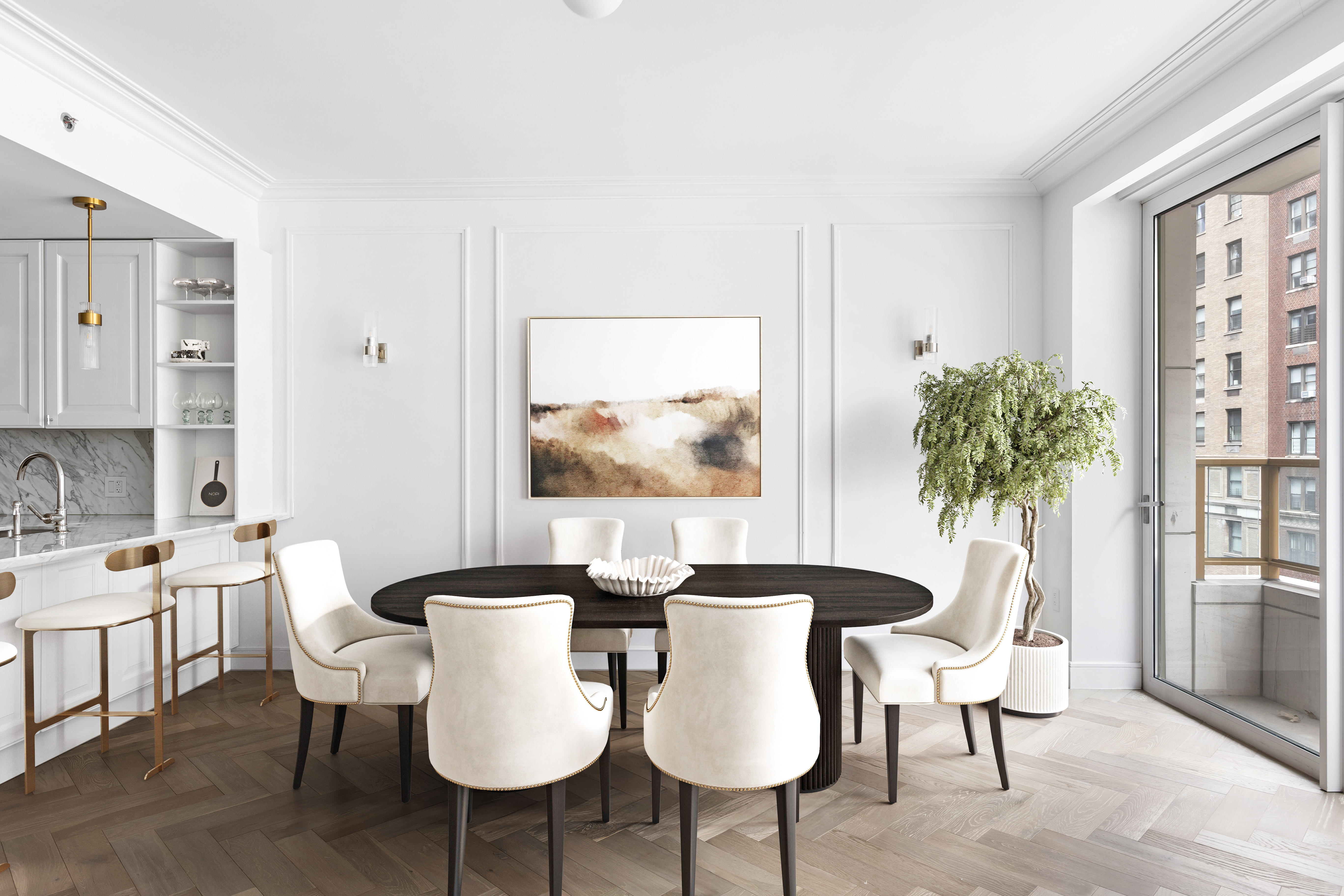 126 East 86th Street, Unit 5B Manhattan, NY 10028 - Photo 2 of 22 a view of a dining room with furniture window and wooden floor