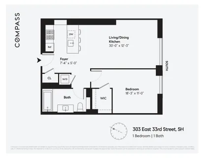 $995,000 | 303 East 33rd Street, Unit 5H | Kips Bay