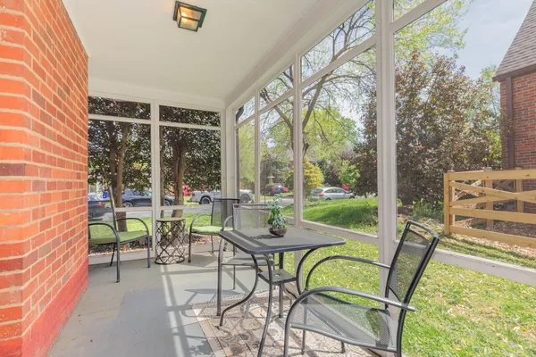 a outdoor space with furniture