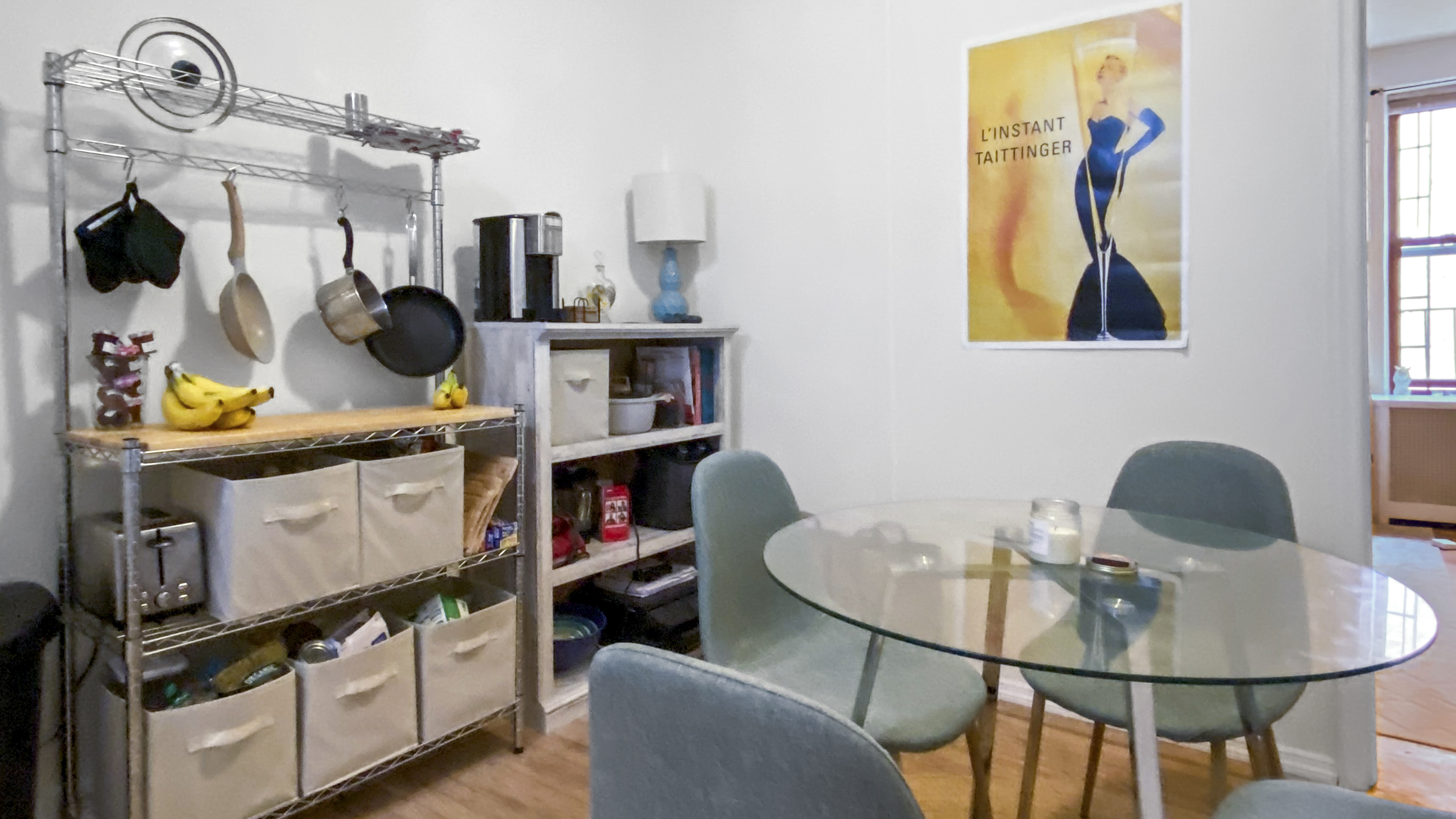 1059 2nd Avenue, Unit 3AB Manhattan, NY 10022 - Photo 3 of 8 a workspace with furniture and a book shelf