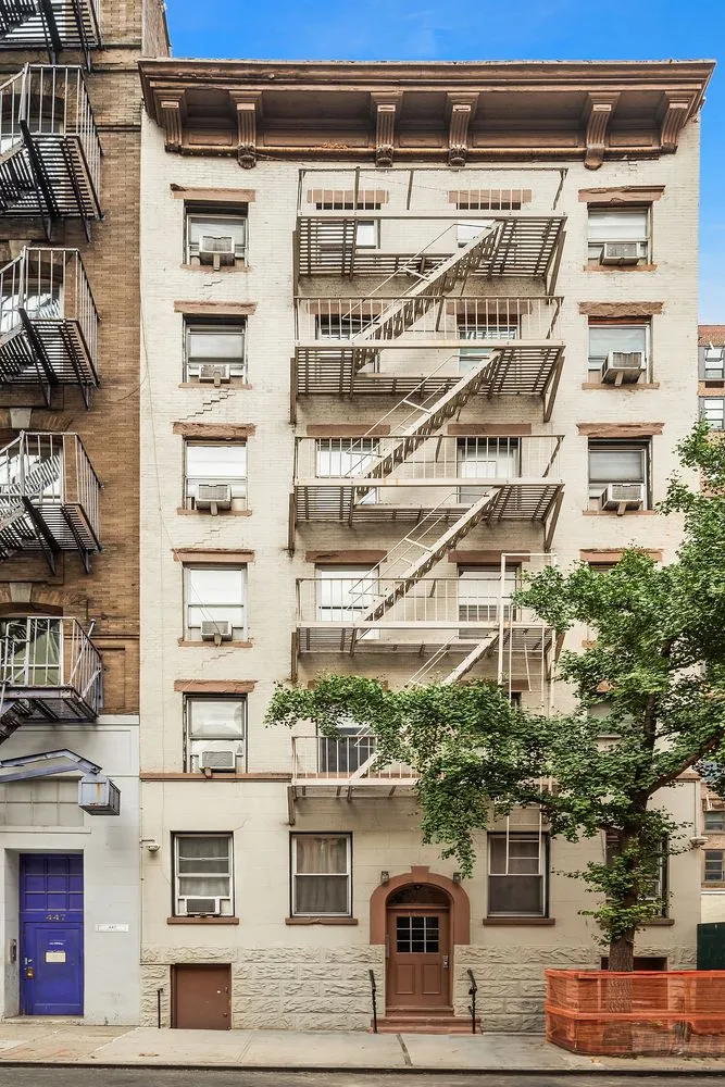 a front view of a building