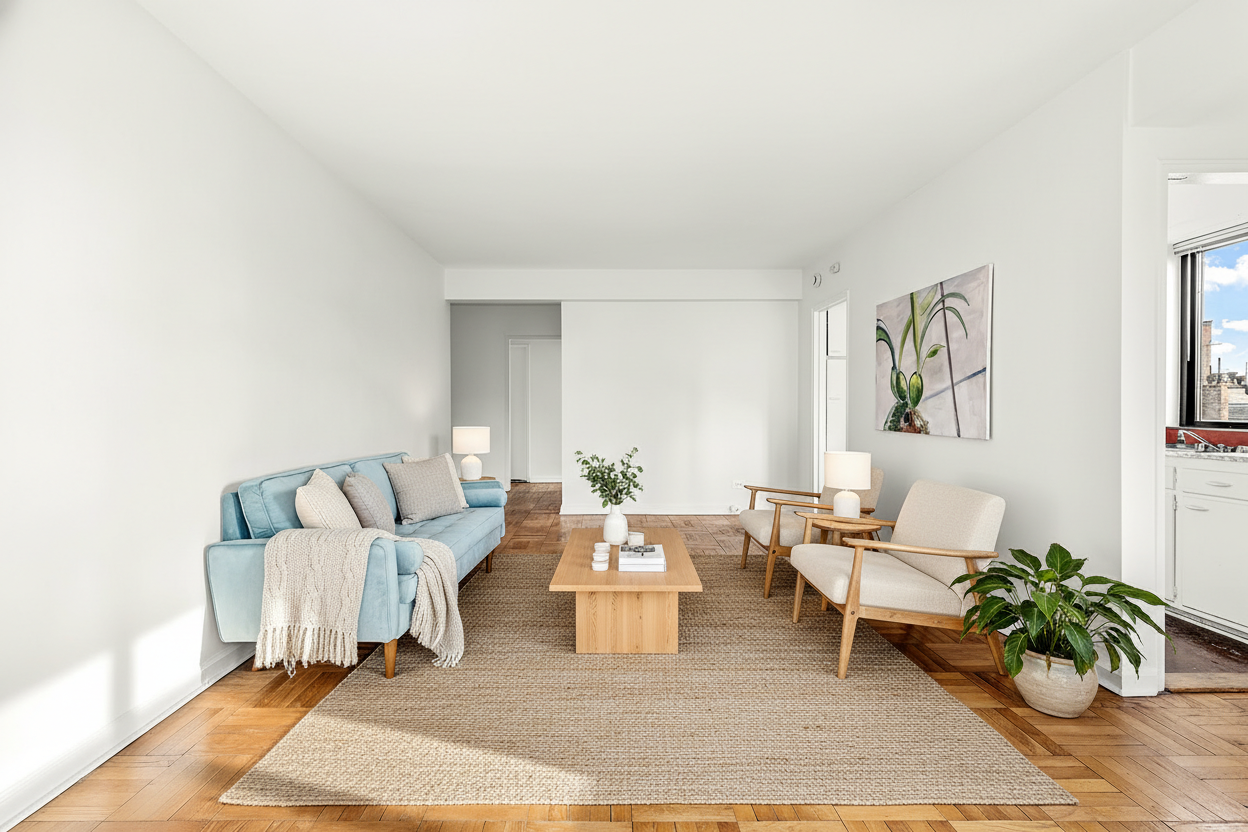 100 Remsen Street, Unit 5G Brooklyn, NY 11201 - Photo 2 of 9 a living room with furniture potted plant and table