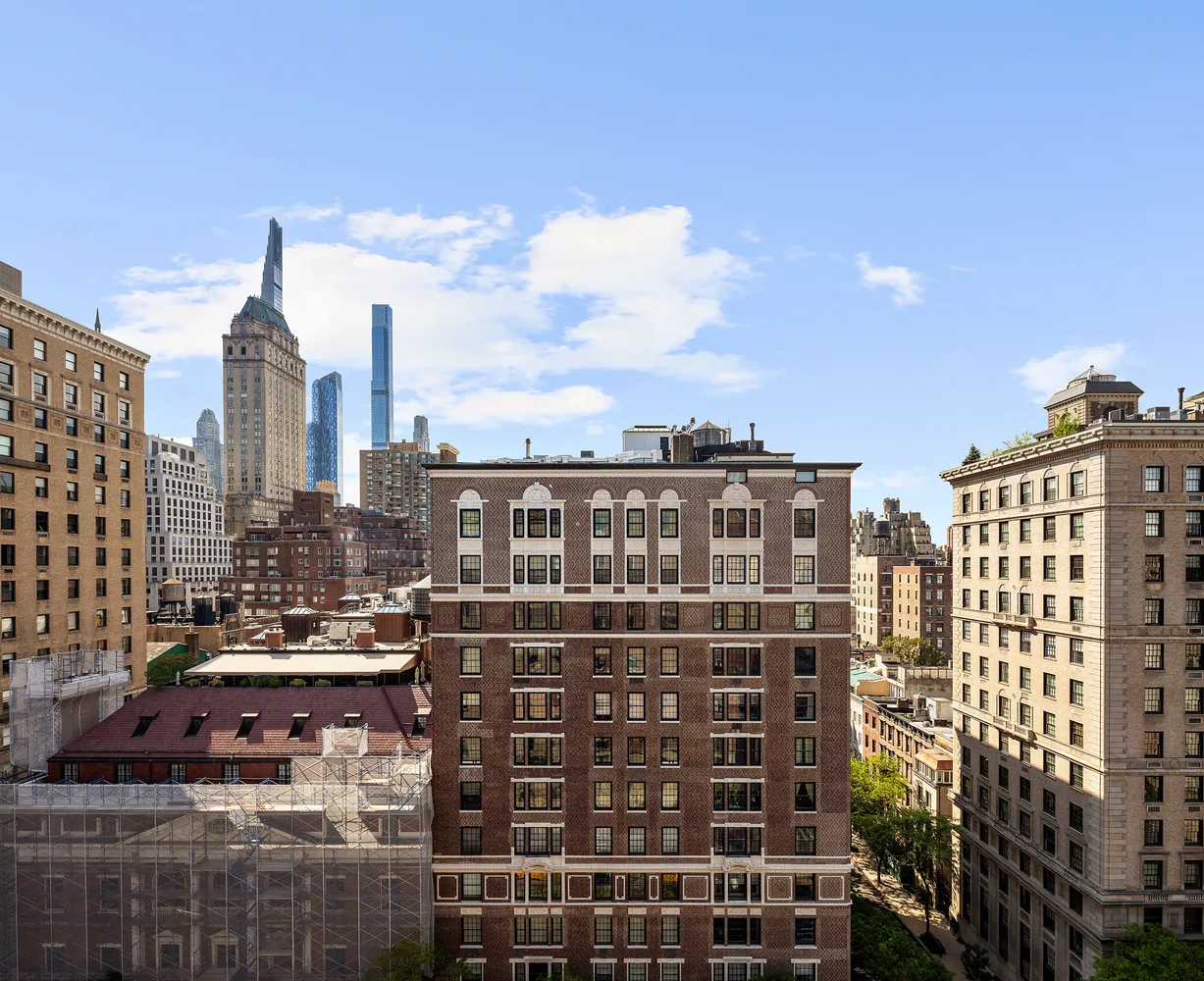 a view of a city that has tall buildings