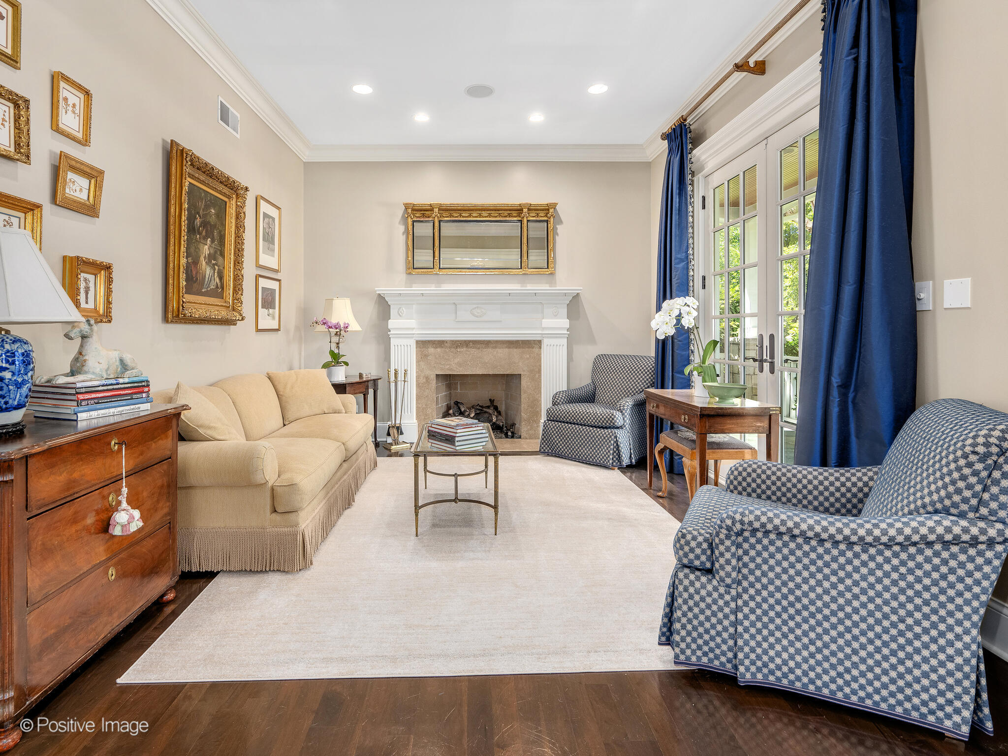 17 South Bruner Street Hinsdale, IL 60521 - Photo 12 of 42 a living room with furniture and a fireplace