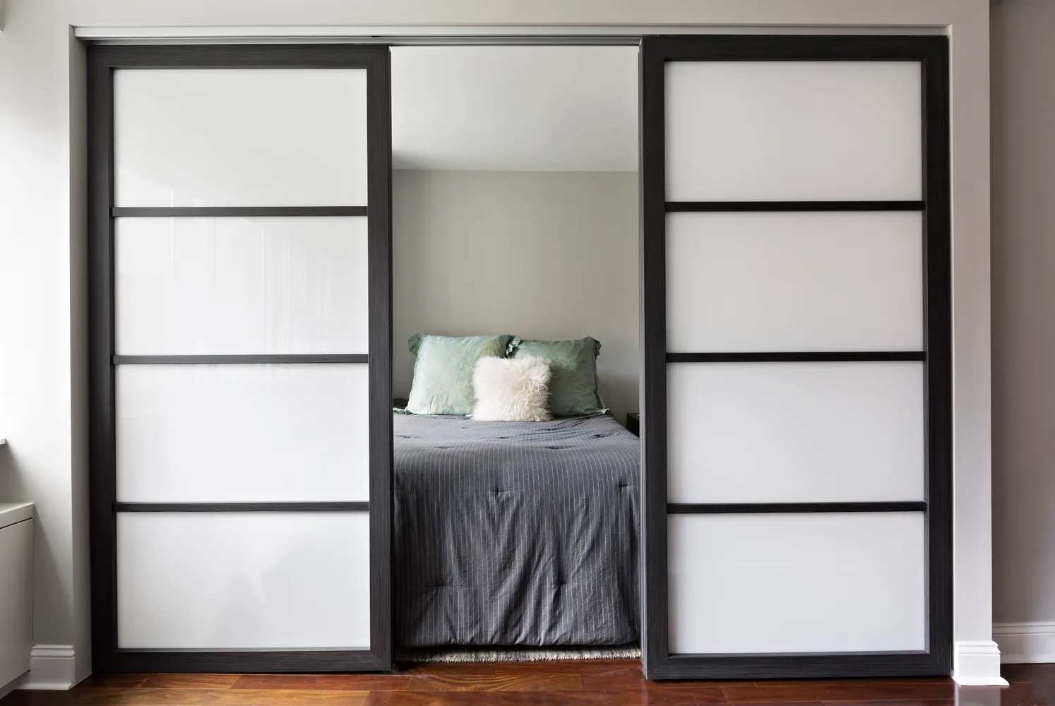 a view of walk in closet with window
