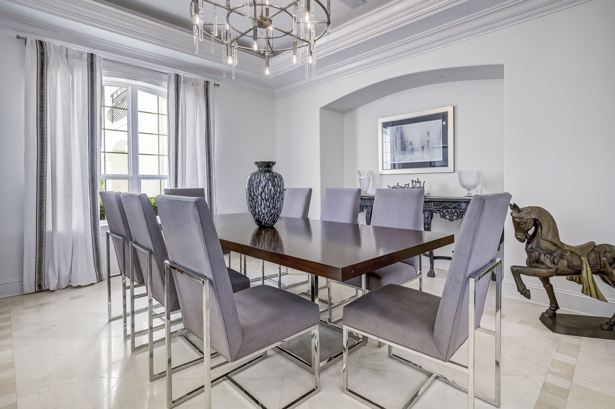 24624 Harbour View Drive Ponte Vedra Beach, FL 32082 - Photo 54 of 186 a view of a dining room with furniture and chandelier