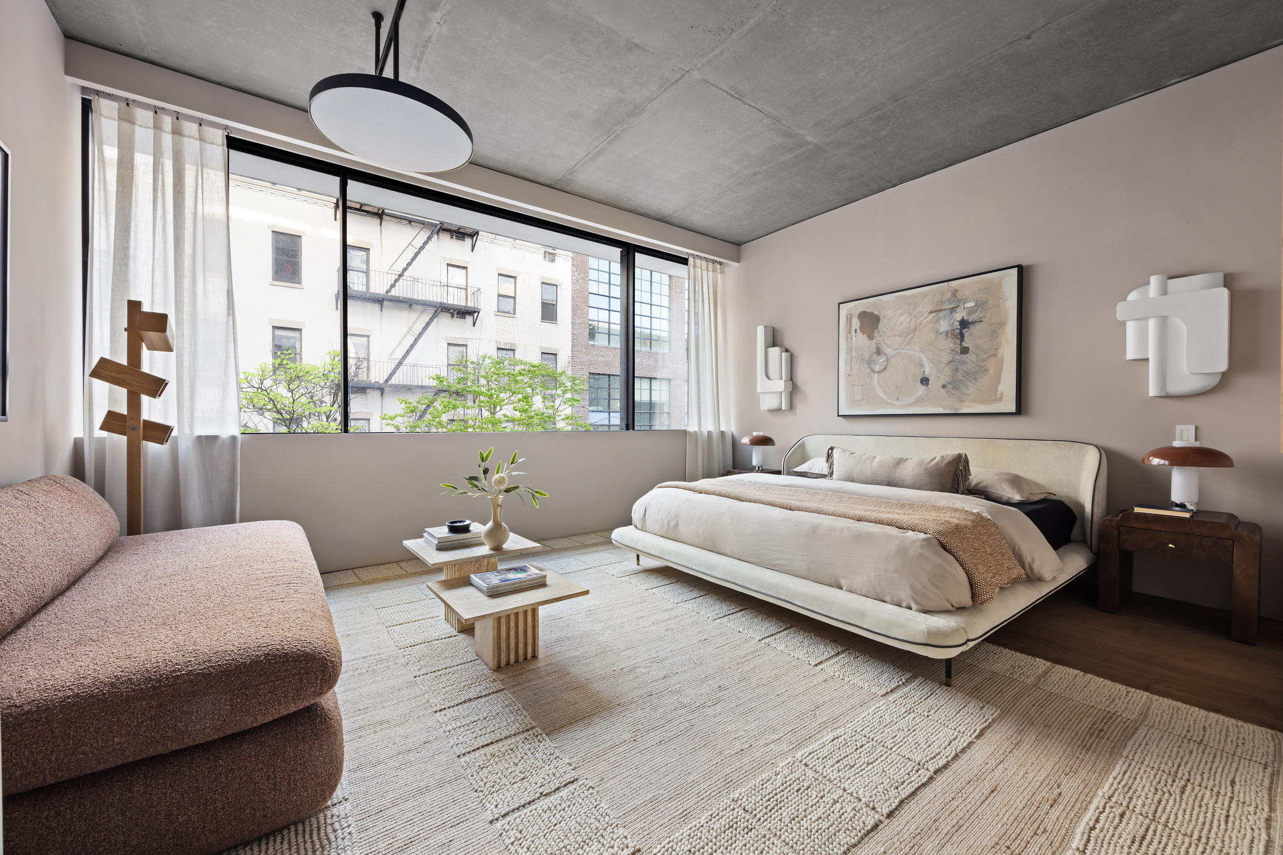 455 West 19th Street, Unit 3 Manhattan, NY 10011 - Photo 20 of 30 a bedroom with a large bed and a large window