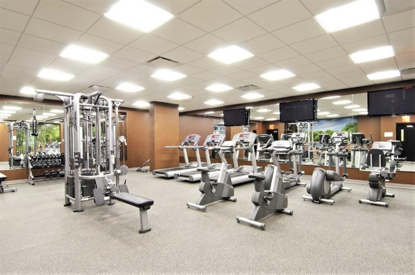 454 West 54th Street, Unit PHC Manhattan, NY 10019 - Photo 19 of 27 a view of a room with gym equipment