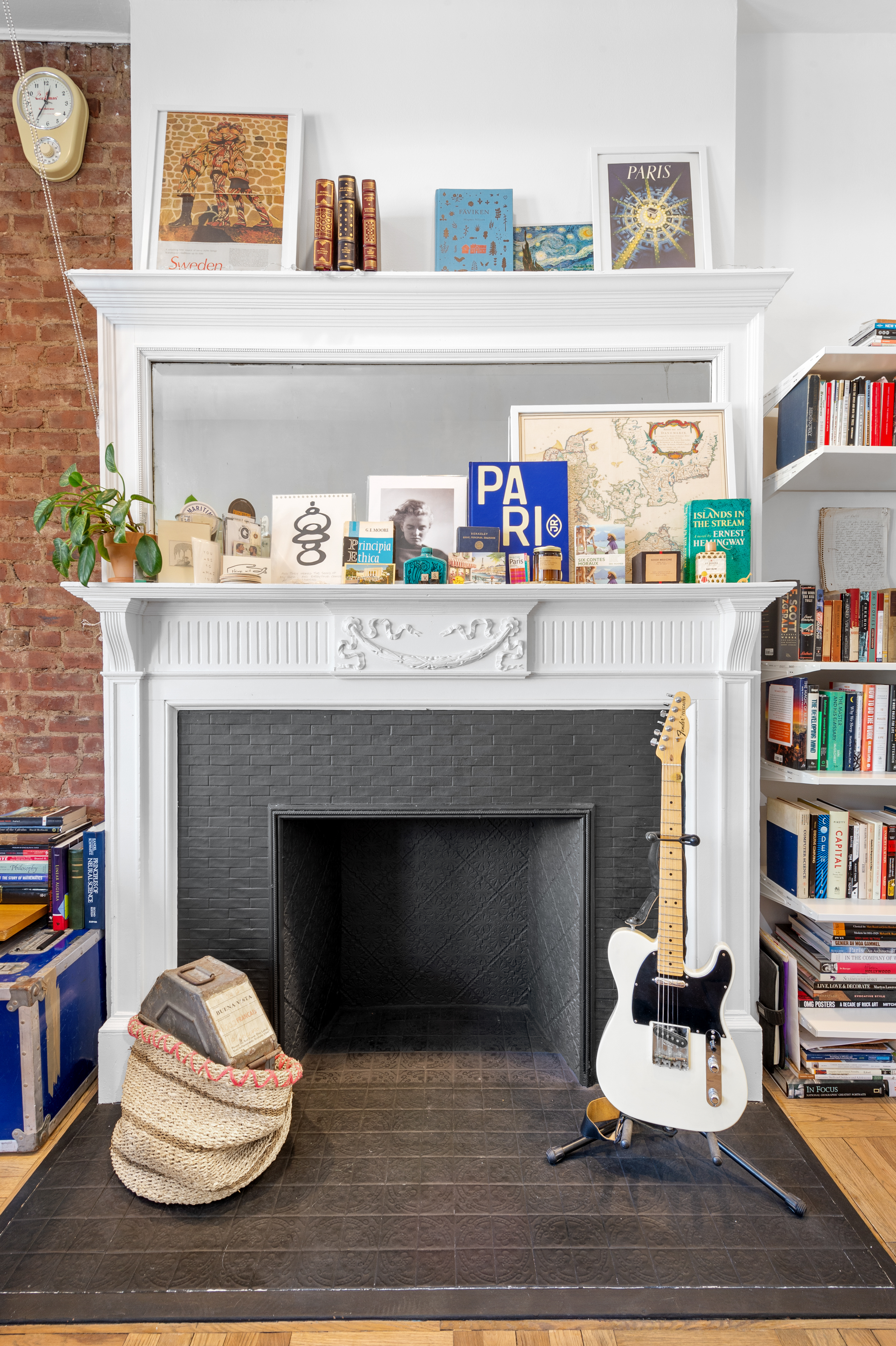 122 West 80th Street, Unit 3F Manhattan, NY 10024 - Photo 7 of 15 a living room with furniture and a fireplace