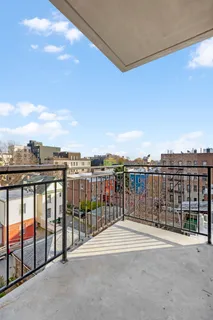 a view of a balcony