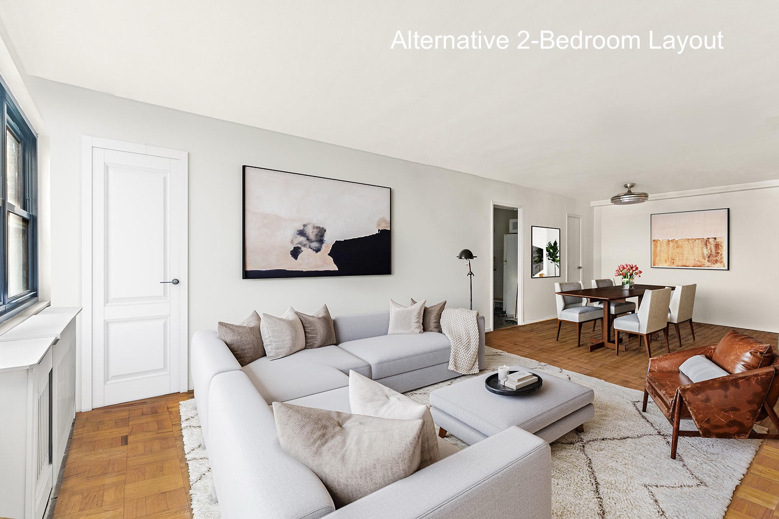 315 East 70th Street, Unit 6K Manhattan, NY 10021 - Photo 6 of 16 a living room with furniture and wooden floor