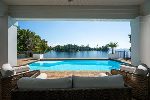 swimming pool with lounge chair